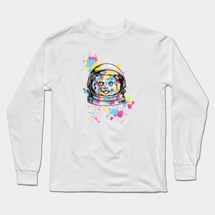 mischievous space kitten Long Sleeve T-Shirt